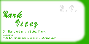 mark vitez business card
